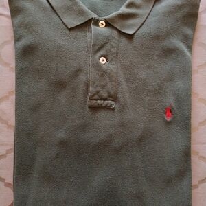 Polo by Ralph Lauren Green Long Sleeve Men's L Polo Shirt